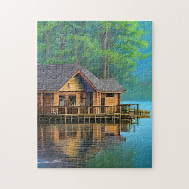 Puzzle Maison du lac Cute (Vertical)