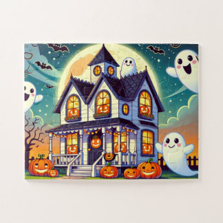Puzzle Maison hantée avec des fantômes amicaux