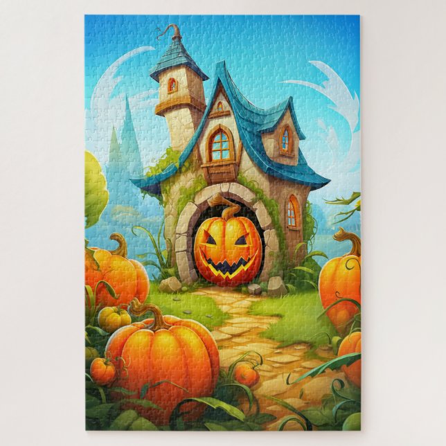 Puzzle Maison Hantée Festive | Bonne Halloween (Vertical)