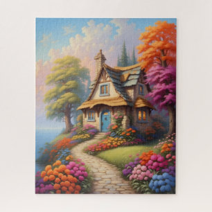 Puzzle maisonnette de charme imaginaire illustration jigs