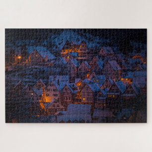 Puzzle Maisons enneigées pittoresques