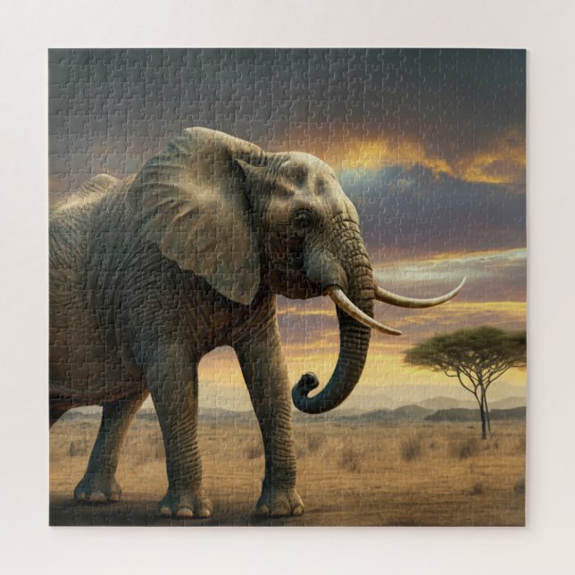 Puzzle Majestic African Bush Elephant (Vertical)
