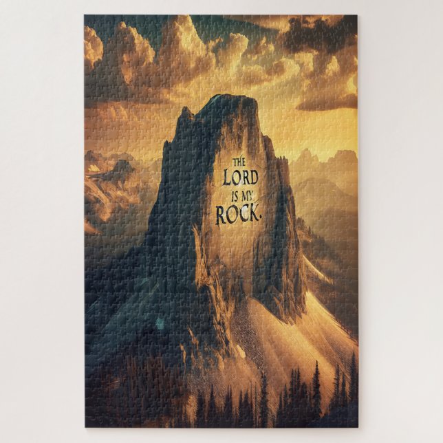 Puzzle Majestic Mountain : Le Seigneur Est Mon Rocher (Vertical)