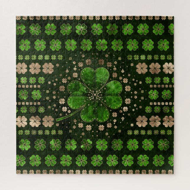 Puzzle Malachite et or (Vertical)
