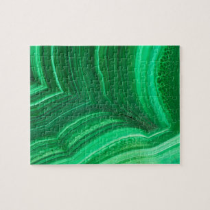 Puzzle Malachite Minéral vert vif
