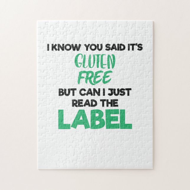 Puzzle Maladie Celiaque Gluten Libre Lire Le Étiquette Gl (Vertical)