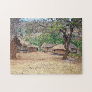 Puzzle Malawi Village Huts.