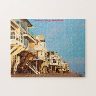 Puzzle Malibu Californie. Vœux de Noël