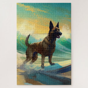 Puzzle Malinoi Beach Surf Peinture belge