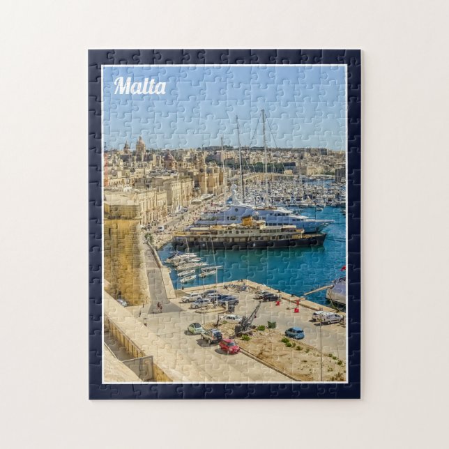 Puzzle Malta Birgu Waterfront Vittoriosa Three Cities (Vertical)