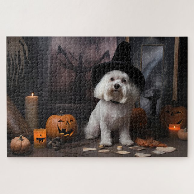 Puzzle Maltais Citrouille Halloween effroi (Horizontal)