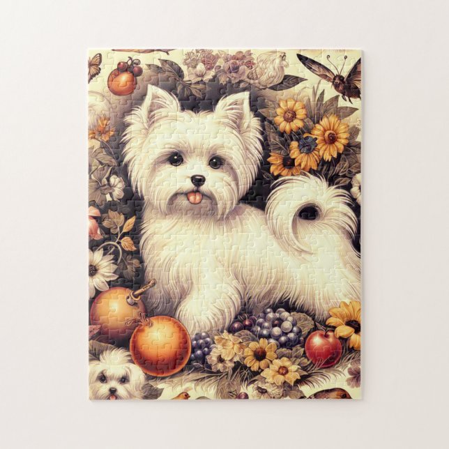 Puzzle Maltais Mignon Vintage (Vertical)