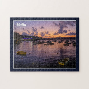 Puzzle Malte Baie Saint-Paul Par Nuit Ciel Nuageux Vue Me