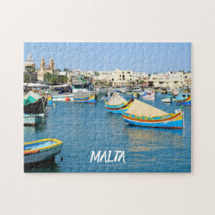 Puzzle Malte Pittoresque Vue Bateaux traditionnels