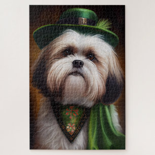 Puzzle Malti Tzu Chien en Robe de la Saint Patrick