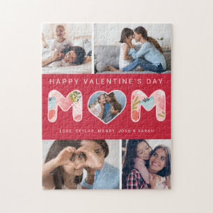 Puzzle Maman Heureuse Sainte-Valentin, Collage photo et f