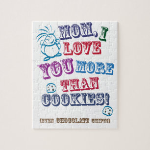 Puzzle Maman je t'aime plus que des biscuits !