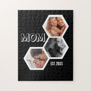 Puzzle Maman noir et blanc établie Hexagone 3 photo