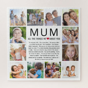 Puzzle Maman Photos Ce que nous aimons à propos de toi Fê