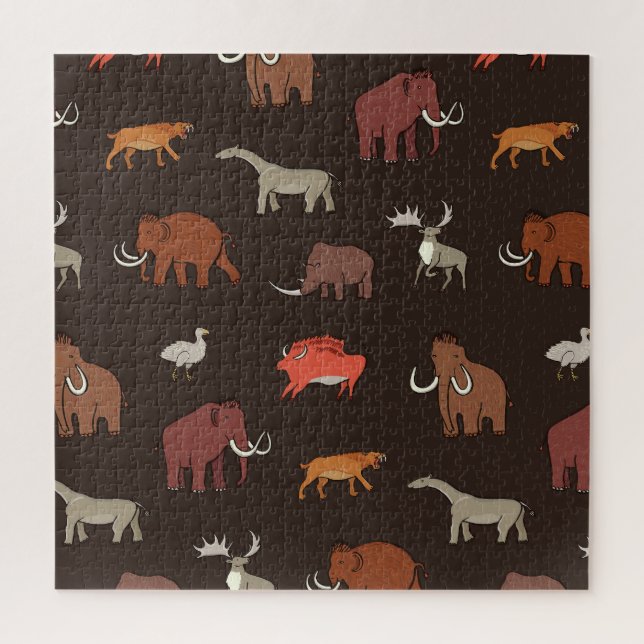 Puzzle Mammoth Era : Préhistorique Motif à thème. (Vertical)