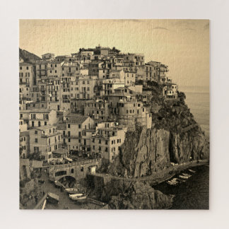 Puzzle Manarola en Sepia Tones - Italie - 20x20 - 676 pcs
