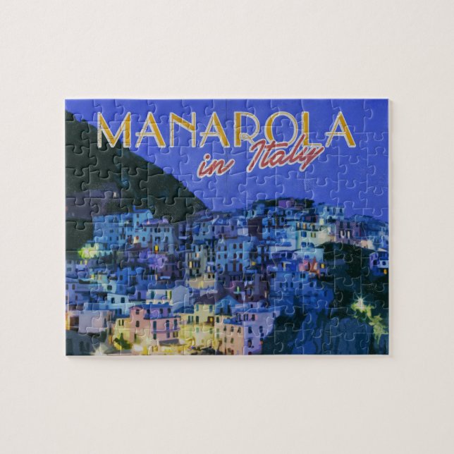 Puzzle Manarola Italie Carte postale Voyage d'été (Horizontal)