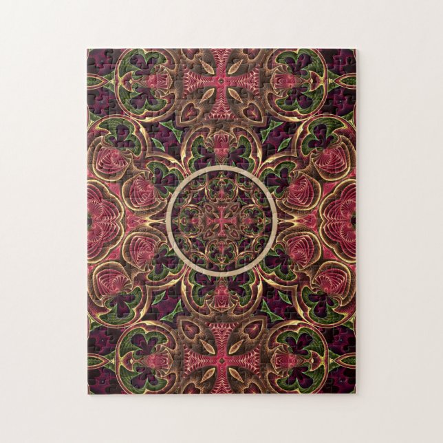 Puzzle Mandala, abrégé sur croix de tapisserie de (Vertical)
