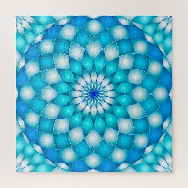 Puzzle Mandala Abstract Lotus Flower (Vertical)