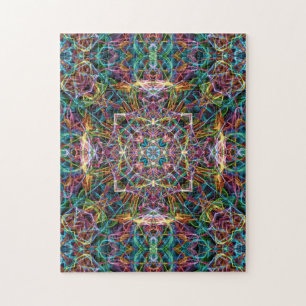 Puzzle Mandala Abstrait coloré
