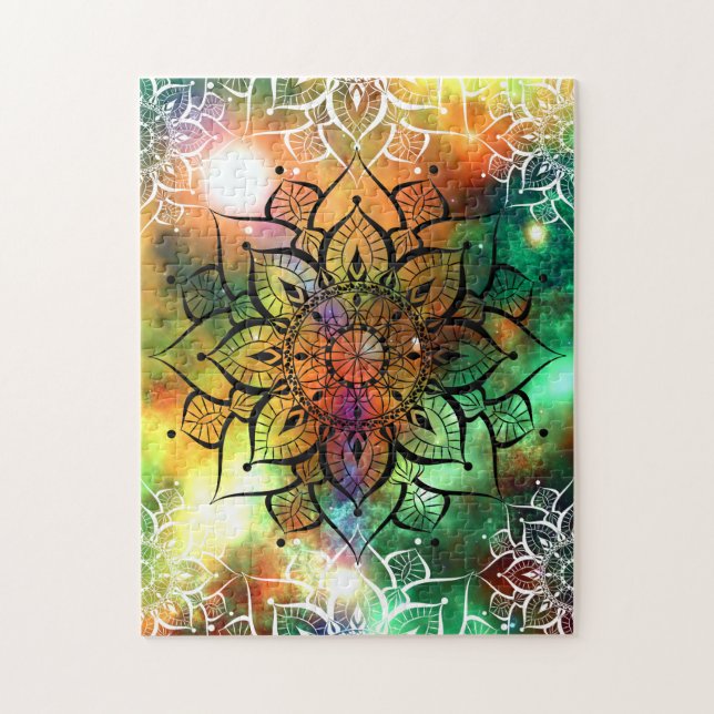 Puzzle Mandala aquarelle nebula yoga zen (Vertical)