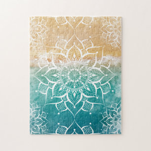 Puzzle Mandala aquarelle plage mer océan océan yoga zen