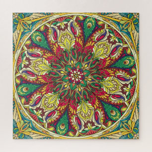 Puzzle Mandala Bandana : Conception Vintage Sans Couche.