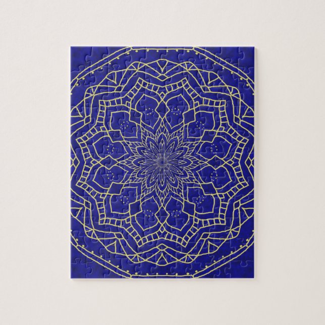 Puzzle Mandala bleu (Vertical)
