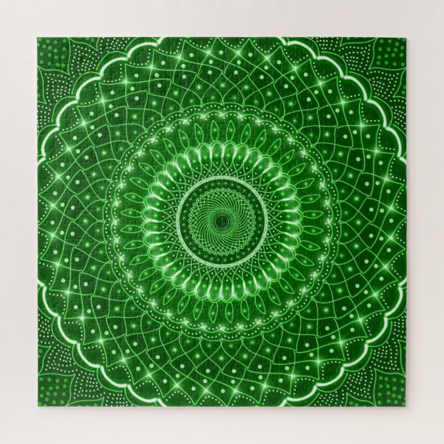Puzzle Mandala boho de guérison moderne spirituelle indie (Vertical)