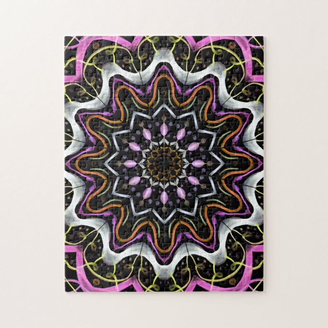 Puzzle Mandala Circle Art Bright Creative Motif (Vertical)