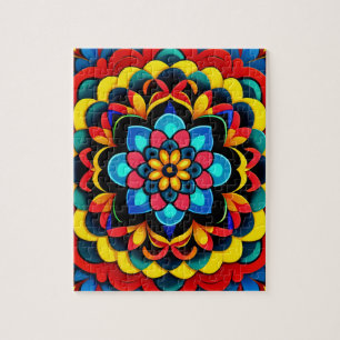 Puzzle Mandala coloré