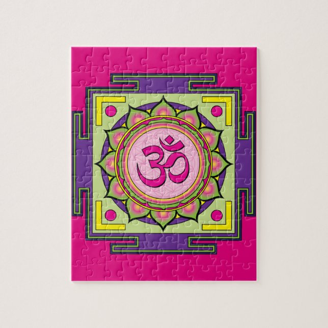 Puzzle Mandala de l'OM Shanti OM (Vertical)