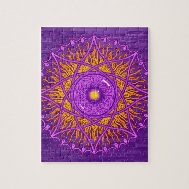 Puzzle mandala de pourpre d'osholo (Vertical)