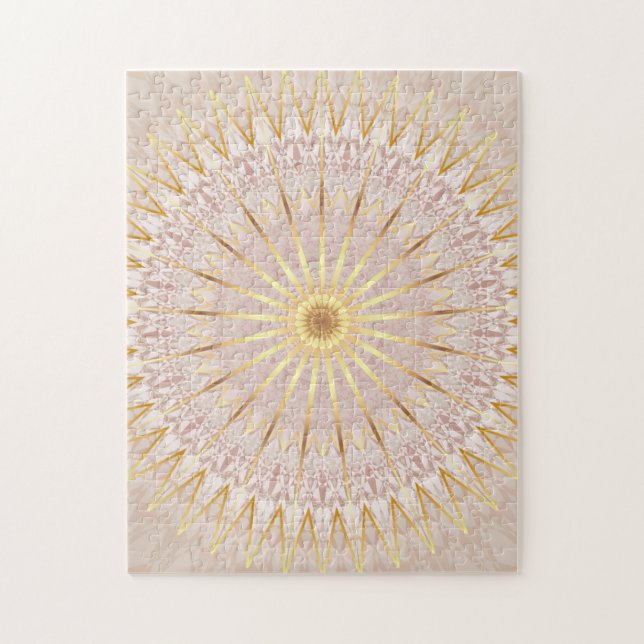 Puzzle Mandala d'or beige (Vertical)