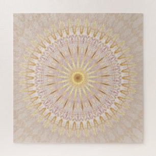 Puzzle Mandala d'or beige