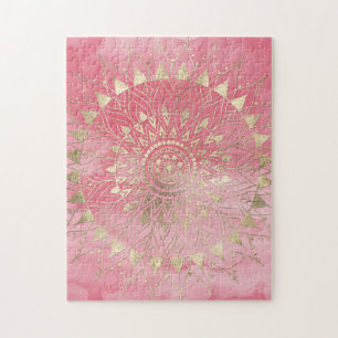 Puzzle Mandala en or moderne