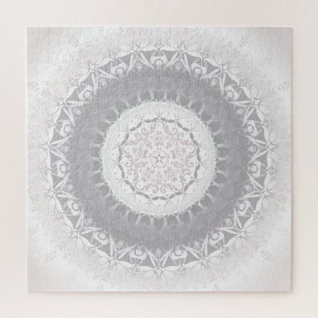 Puzzle Mandala gris pâle (Vertical)