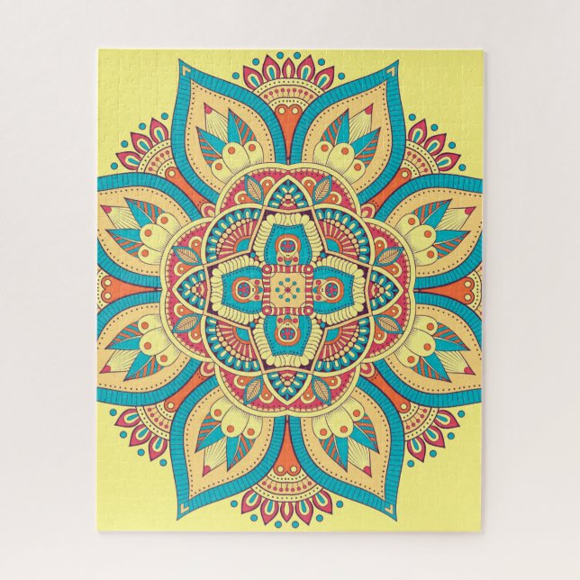 Puzzle Mandala motif coloré ethnie marocaine (Vertical)