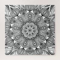 Mandala noir et blanc Trippy Psychedelic Hippie
