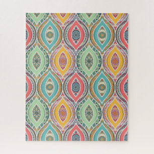 Puzzle Mandala pattern colourful ethnic Moroccan