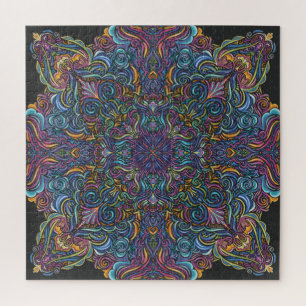 Puzzle Mandala psychédélique