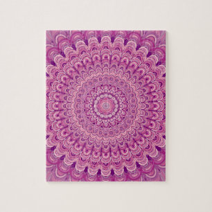 Puzzle Mandala rose de fleur