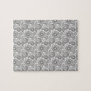 Puzzle Mandarine Paisley noir