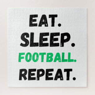 Puzzle Manger Dormir Football Répéter Mignon Manger Dormi