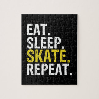 Puzzle manger patin de sommeil répéter cadeau patinage su